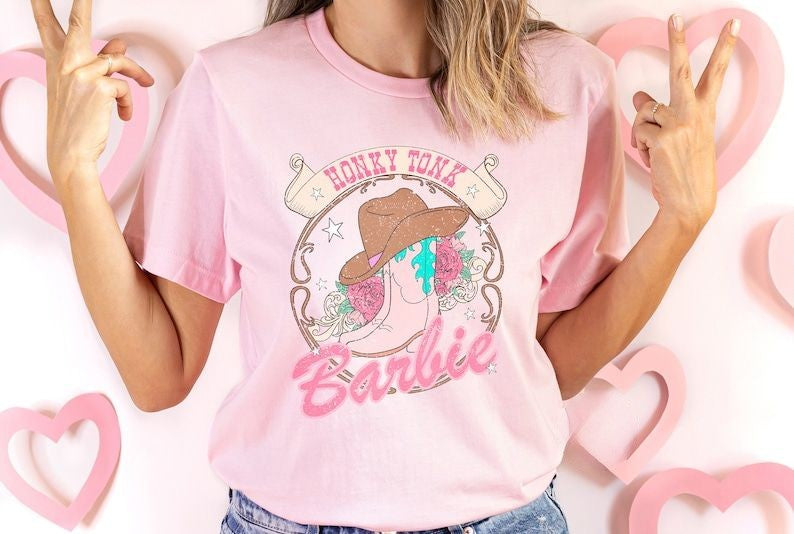 Honky Tonky Barbie Cowgirl T-shirt