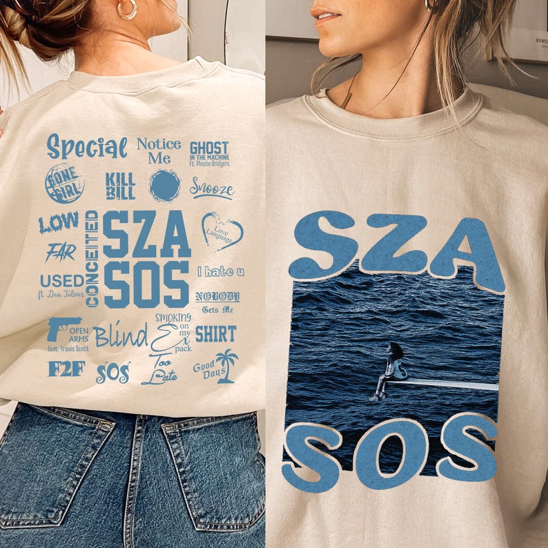 SZA S.O.S Printed Graphic Sweatshirt