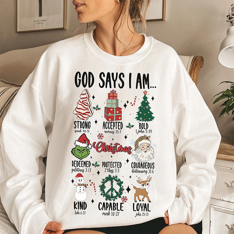Retro Christmas Santa Claus Cute Print Sweatshirt