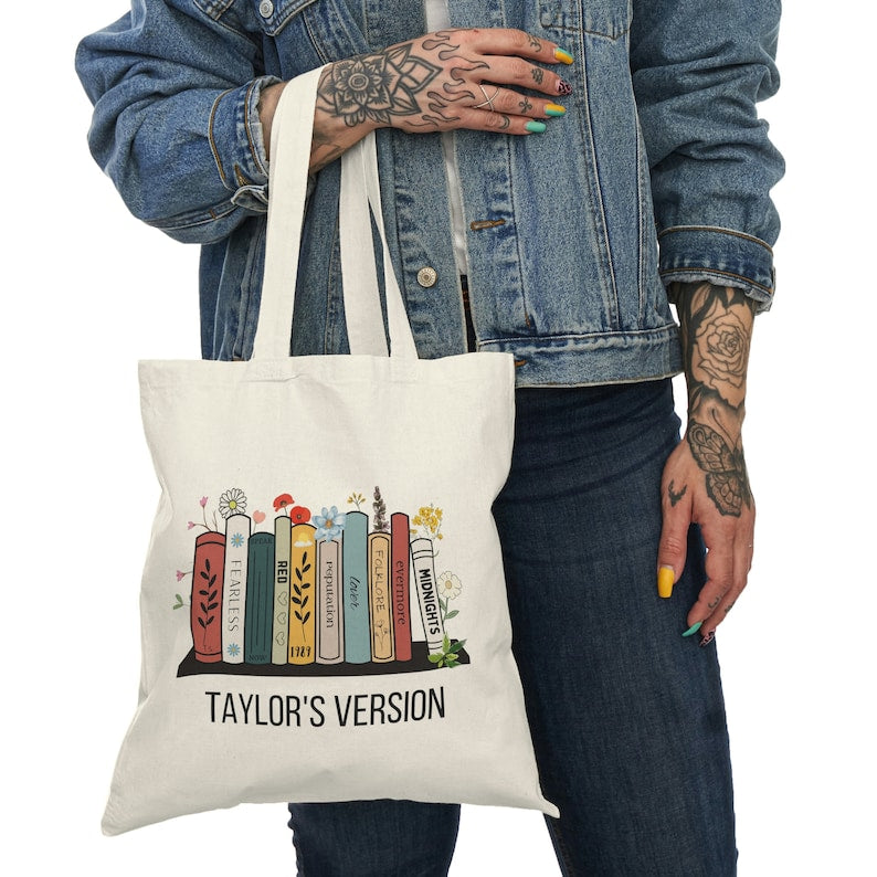 Taylor Swift Albums As Books Tote Bag