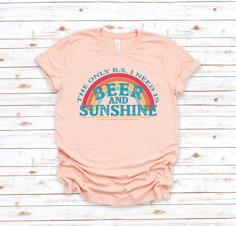 Beer and Sunshine Rainbow T-shirt