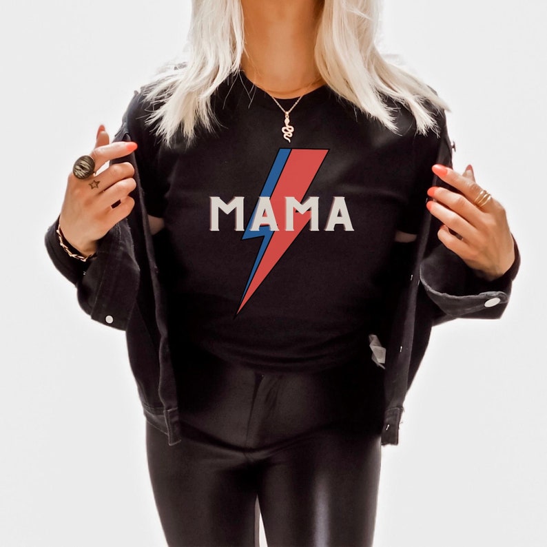 David Bowie Mama Letter Print T-shirt