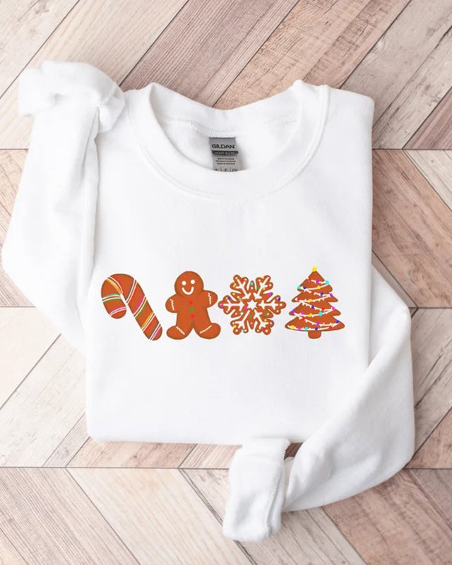 Gingerbread Sweatshirt, Christmas Sweatshirt for Women