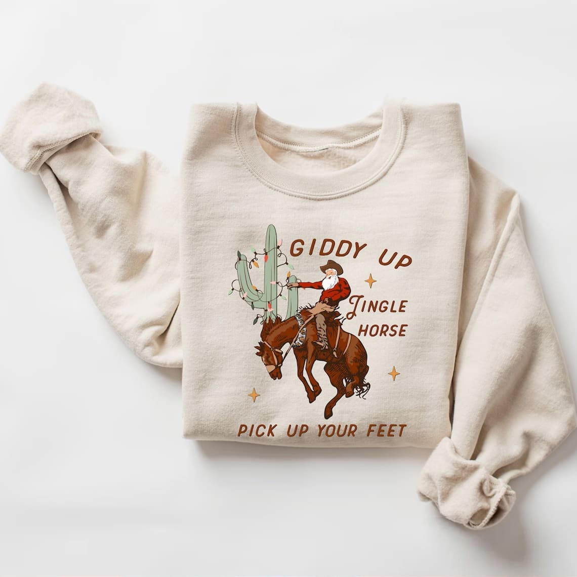 Giddy Up Jingle Horse Pick Up Your Feet Sweatshirt