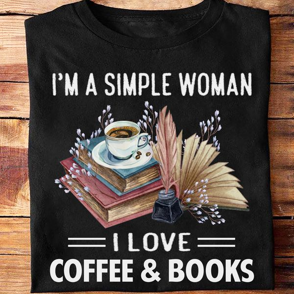 I Love Coffee and Books T-shirt