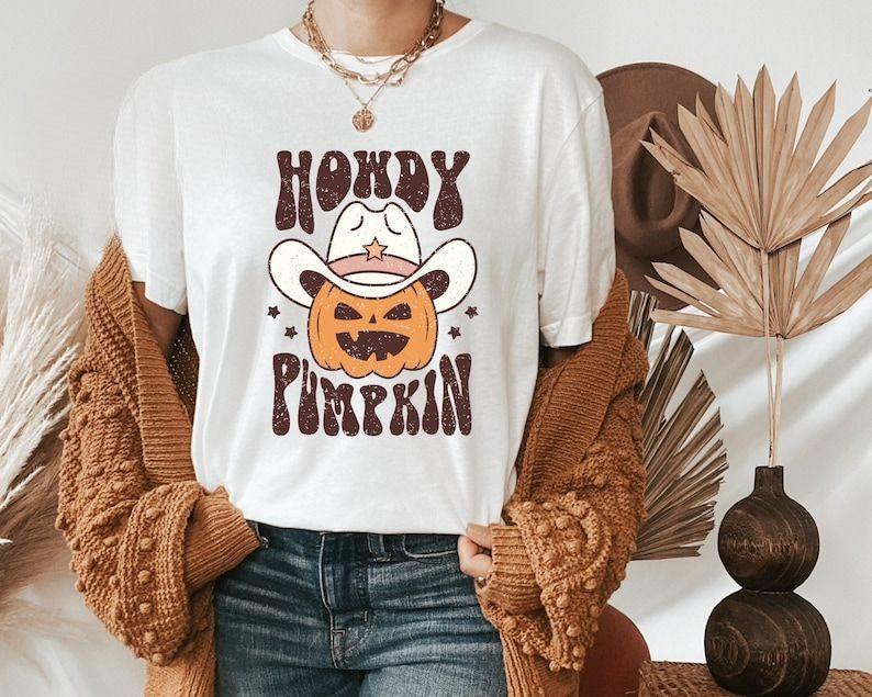 Howdy Pumpkin Halloween T-shirt