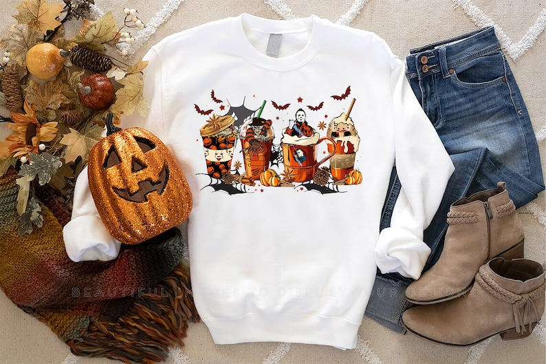 Horror Movie Coffee Latte Sweatshirt