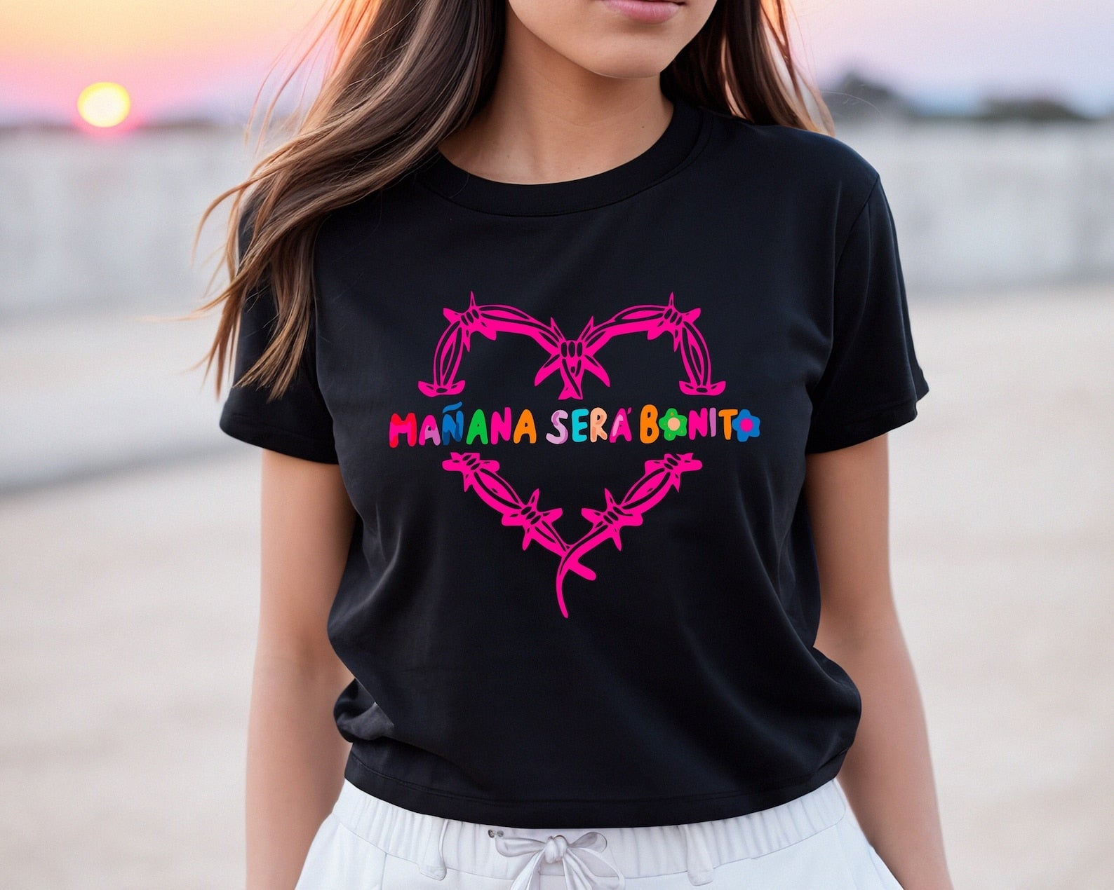 Mañana Será Bonito Heart Casual T-shirt