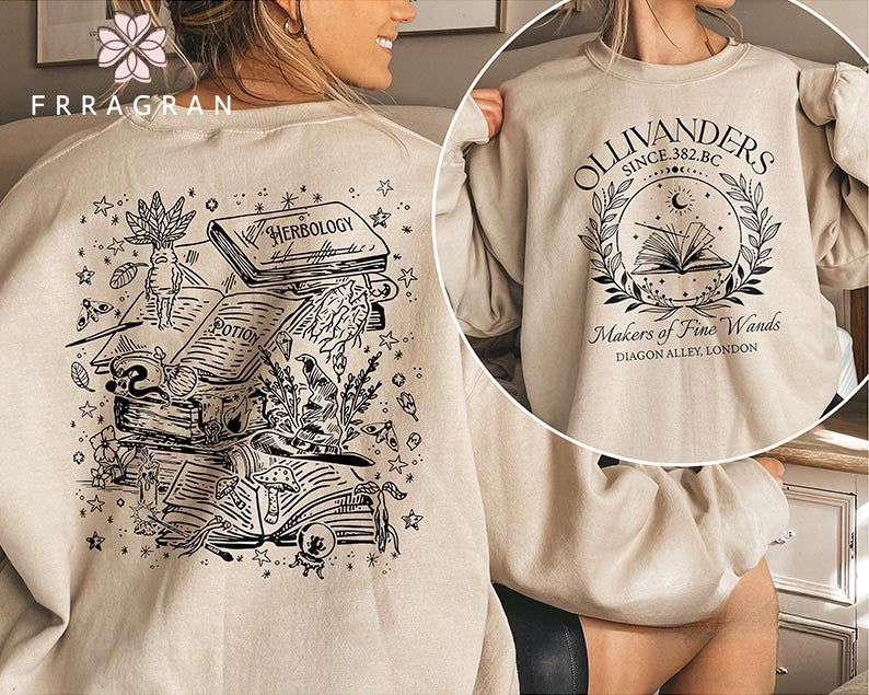 Wizard Book Ollivanders Wand Shop Sweatshirt