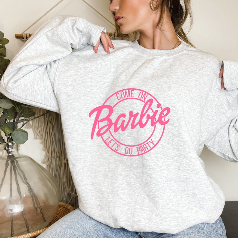 Barbie Let's Go Party Grey Sweatshirt
