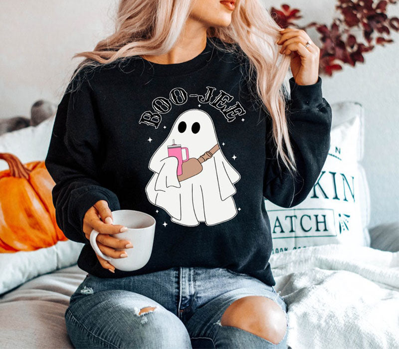 Boo Jee Ghost Cute Funny Halloween Sweatshirt