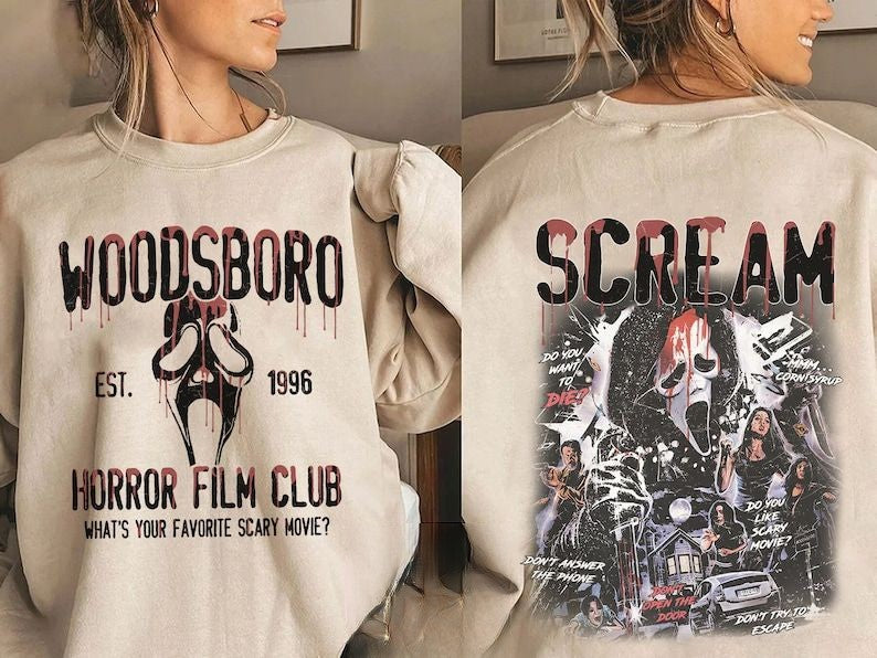 Two-sided Woodsboro Scream Sweatshirt