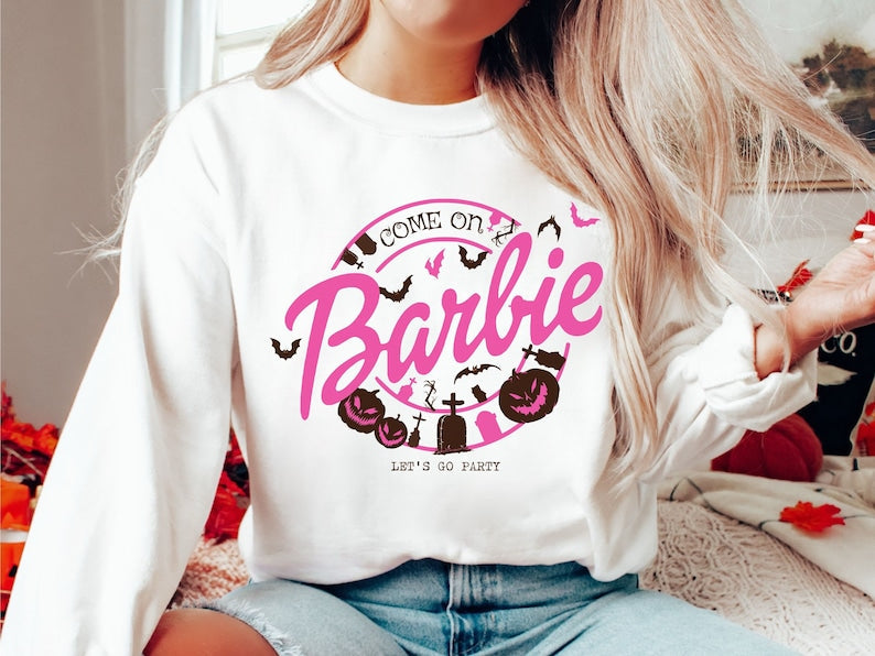 Halloween Barbie Print Sweatshirt