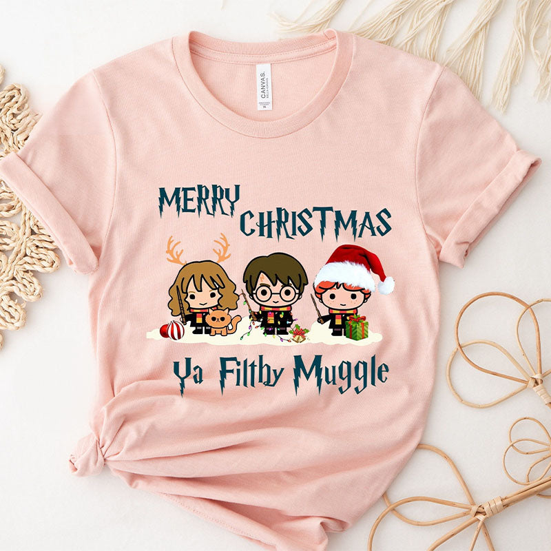 Ya Filthy Muggle Funny Magic Christmas T-shirt