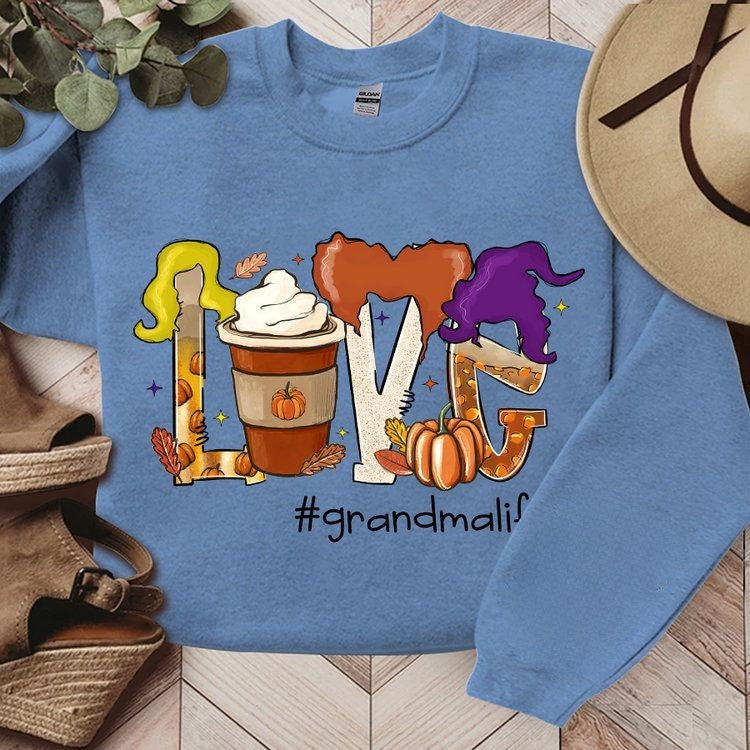 Love Grandma Life Coffee Autumn Sweatshirt
