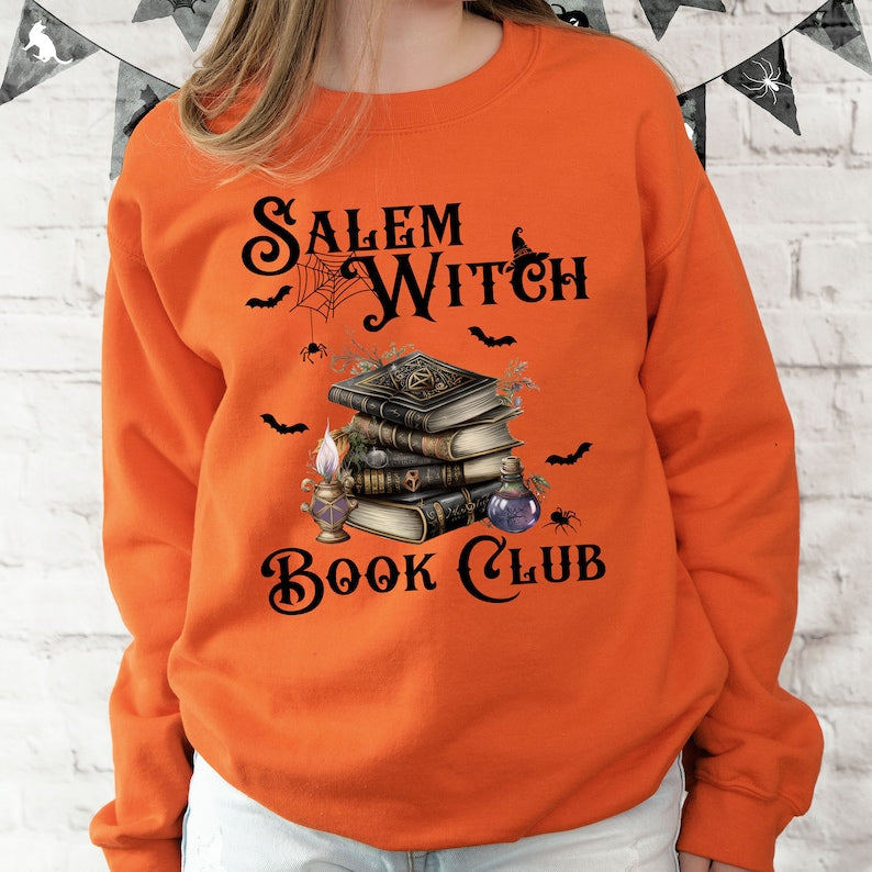 Salem Witch Book Club Halloween Sweatshirt