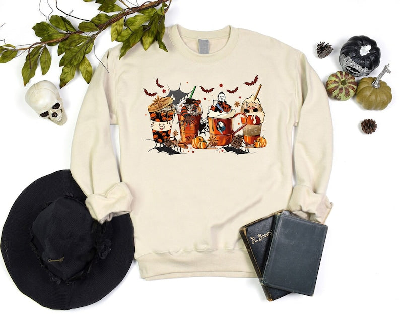 Horror Movie Coffee Latte Sweatshirt